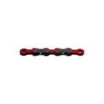 DLC12 Waxed Chain 12V 126 Links Black/Red 525241283 KMC Bike MTB Road