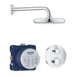 Grohe - Set de douche Tempesta 210 avec thermostat encastré, chrome (34726000)