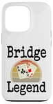 Coque pour iPhone 13 Pro Funny Bridge Legend Jeu de cartes gagnant une soirée de jeu pour papa