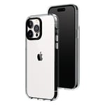 RhinoShield Clear Compatible avec [iPhone 14 Pro Max] | Résiste au jaunissement, Haute Transparence, Coque de Protection Personnalisable Clear - Noir Contour objectifs Photo