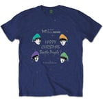 The Beatles Unisex Vuxen Happy Christmas Bomull T-shirt S Marinblå Navy Blue S