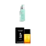 Lot de Biotherm Homme, Aquapower, Soin Visage Hydratant Pour Homme, Pour Peaux Normales à Mixtes + Azzaro pour Homme, Eau de Toilette pour Homme en Spray Vaporisateur, Parfum Boisé, 50 ml