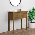 Bonnevie - Console Table d'appoint - Meuble d'entrée Marron miel 70x35x75 cm Bois massif de pin BV765155