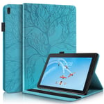 Tedtik Case Lenovo Tab E10 TB-X104F Tablet, Multi-Angle Viewing Stand Cover with Pocket - Lakeblue