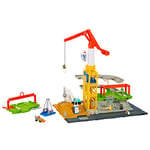 Matchbox Coffret Chantier De Construction Action Drivers Sonore Et Lumineux, avec Grue 51 Cm Et Accessoires Inclus, 1 Engin De Chantier, Jouet Enfant, A Partir De 3 Ans, HPD63