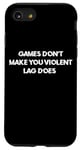 Coque pour iPhone SE (2020) / 7 / 8 Lag Makes You Violent Humorous Gaming pour les amateurs de jeux vidéo