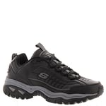 Skechers Men's Energy Afterburn road running shoes, Black Grey, 12 UK X-Wide