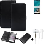 Protective cover for Nokia G50 Wallet Case + headphones protection flipcover fli