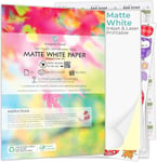 Evergreen Goods 100 Feuilles A4 De Papier Autocollant Blanc Mat, Feuilles Autocollantes Pour Impression Jet D'Encre Et Laser, Papier D'Impression Pour Applications Graphiques Et D'Étiquetage Hd