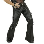 WIDMANN - Pantalon Rocker en similicuir, noir, moto, biker, punk, déguisements carnaval, carnaval