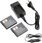 2-Pack NP-BG1 NP-FG1 Rechange Batterie et Chargeur Compatible pour Sony Cyber-Shot DSC-H3 DSC-H7 DSC-H9 DSC-H10 DSC-H20 DSC-H50 DSC-H55 DSC-H70 DSC-H90 DSC-HX5V DSC-HX7V DSC-HX9V DSC-HX10V