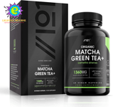 Organic Matcha Green Tea Extract 1360Mg - 60 Capsules - Boosted with Turmeric, A