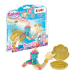 GALUPY Mermaid Throne Set - Set de Jeu Licorne Jouet avec 1x Trône & 1x Figurine Licorne avec Queue de sirène + Accessoires