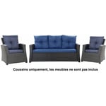 Coussins pour mobilier de jardin extérieur, Coussins pour canapé, coussins pour banc, coussins de balançoire, Coussins de chaise, Bleu