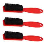 3pcs Beard Grooming Brush Nylon Bristles Curved Reinforced Handle For Man