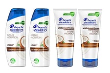 Head & Shoulders Intense Hydration 2xShampooing Et 2xAprès-shampooing Antipelliculaires À L’huile De Coco