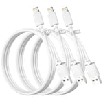 Câble Iphone 1m Lot De 3[Certifiés Mfi A-Pple], Cable Chargeur Iphone Cable Usb Lightning Cable Iphone Usb Charge Rapide Cordon Iphone Fil Chargeur For Iphone 14/13/12/11 Pro Max/Xs/Xr/8/7/6/5/Se/Ipa