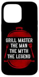 iPhone 14 Pro Max BBQ Smoker Grill Master The Man The Myth The Legend Badge Case