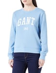 GANT Women's LOGO C-NECK SWEAT, Gentle Blue, S