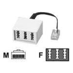 BTR - Adaptateur téléphone - RJ-45 (M) pour TAE-NFN (F) - 10 cm