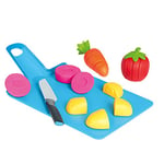 Casdon Joseph Joseph Jouet - Chop2Pot - Ensemble de Cuisine très sécurisé pour Enfants avec Planche à découper Pliable et Nourriture de Jeu à découper - 2 Ans +