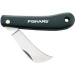 Fiskars Couteau serpette, Couteau de poche, Longueur totale: 17 cm, Acier inoxydable, Noir, K62, 1001623