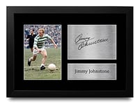 HWC Trading A4 FR Jimmy Johnstone Celtic Jinky Lisbon Lions 1967 Gifts Printed Signed Autograph Picture for Fans and Supporters - A4 Framed