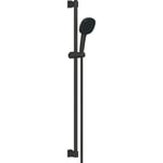 Ensemble de douche avec pommeau 2 jets, barre 90cm et flexible - GROHE Vitalio Comfort 110 269302431 - Economie d'eau - Noir Mat