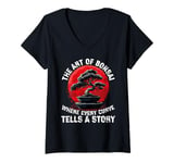 Womens The Art of Bonsai Where Every Curve Tells a Story V-Neck T-Shirt