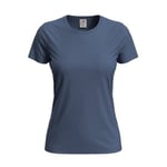 Stedman Classic Women T-shirt Denimblå bomull Large Dam