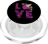 Nail Artist Leopard Love Nail Studio Nail Tech Cosmétologue PopSockets PopGrip pour MagSafe