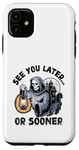 Coque pour iPhone 11 See You Later Or Tôt Ou Sooner Grim Reaper Halloween