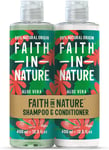 Faith In Nature Natural Aloe Vera Shampoo and Conditioner Set, Rejuvenating, Ve