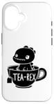 Coque pour iPhone 16 Dinosaure drôle Tea-Rex T-Rex Dinosaure