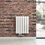 Radiateur mural radiateur tubulaire horizontal double raccordement latéral chauffage 55x44cm 549W Blanc - Heilmetz