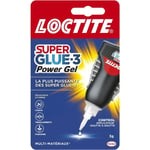 Colles cyanocrylates - LOCTITE - SUPERGLUE-3P - Power Gel Control - Tube 3g