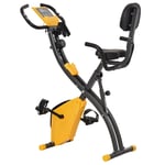 Rootz Foldbar träningscykel - Stationär cykel - Fitnesscykel - 8 nivåer Magnetiskt motstånd - 105 cm x 48 cm x 118 cm - stål - gulgrå