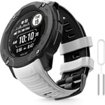 Bracelet Montre Pour Garmin Instinct 2x, Solar, Tactical Bracelet De Remplacement En Silicone Souple Avec Outils D'adaptation