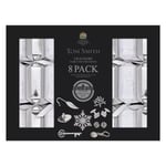 Tom Smith 14 Inch (36cm) Luxury Christmas Crackers 8 Pack in Silver & White