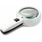 Ersandy - Loupe avec lumière, grande loupe de poche 30x Loupe éclairée à 3 led, adaptée aux Personnes âgées lisant, Soudant, Inspectant, pièces de