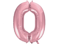 GoDan Foil balloon number 0 light pink 92cm