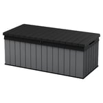 Coffre de rangement Darwin, coffre de jardin durable et résistant aux intempéries, Gris - 380L - 142.5x65.3x54.5 cm - Keter