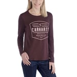 Carhartt graphic långärmad tröja, Dam, Fudge heather, M