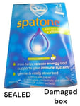 Nelsons Spatone Liquid Iron Apple Taste & Vitamin C - 28 Sachets SEALED DAMAGBOX