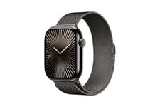 Apple Watch Series 10 GPS + Cellular 46mm Boîtier en Titane Ardoise avec Bracelet Milanais Ardoise - M/L