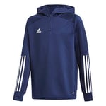 adidas CON20 TK Hood Y Hooded Track Top Unisex Kids, NAVBLU/White, 164