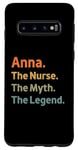 Coque pour Galaxy S10 Anna The Nurse The Myth The Legend Idée vintage amusante