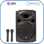 QTX QR12PABT Bluetooth, USB Portable PA Speaker With Microphones