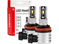 Amio Led Bilpærer Serie H-Mini H8 H9 H11 H16 6500K Canbus Amio-03333