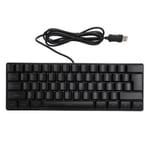 USB-langallinen pelinäppäimistö 60 prosentin RGB-taustavalo 61 näppäintä Kannettava kompakti näppäimistö PC Gamer Typist Black